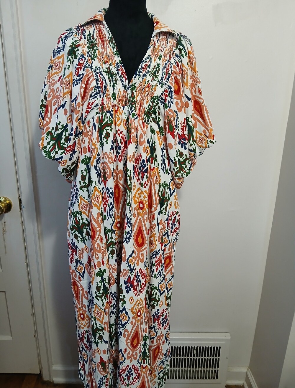 Anniewear Los Angeles XL Maxi Kaftan Style Dress Balloon/puff Sleeve NWT